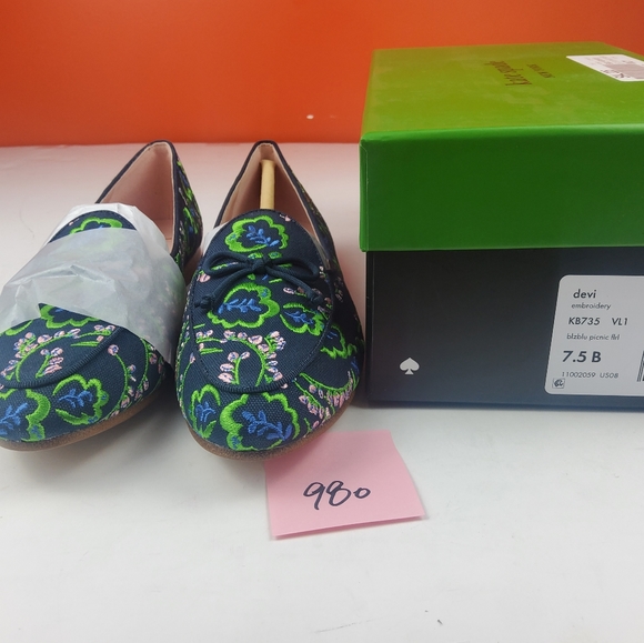 Kate Spade Women Slip On Flat Loafer Floral embroidery 7.5 (Lot 980) - Picture 9 of 9